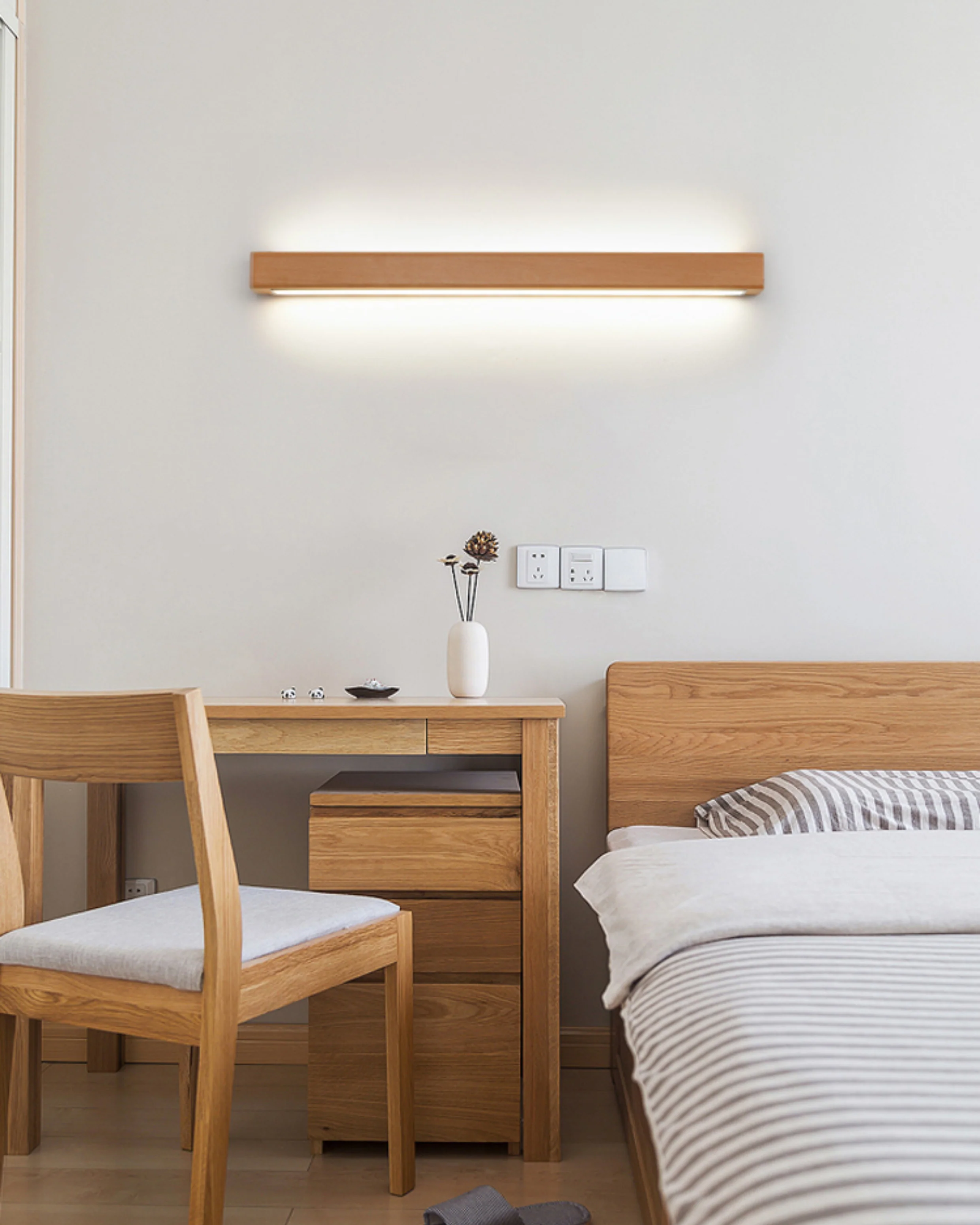 WOMO Wood Linear Wall Sconce-WM6126 - Image 23