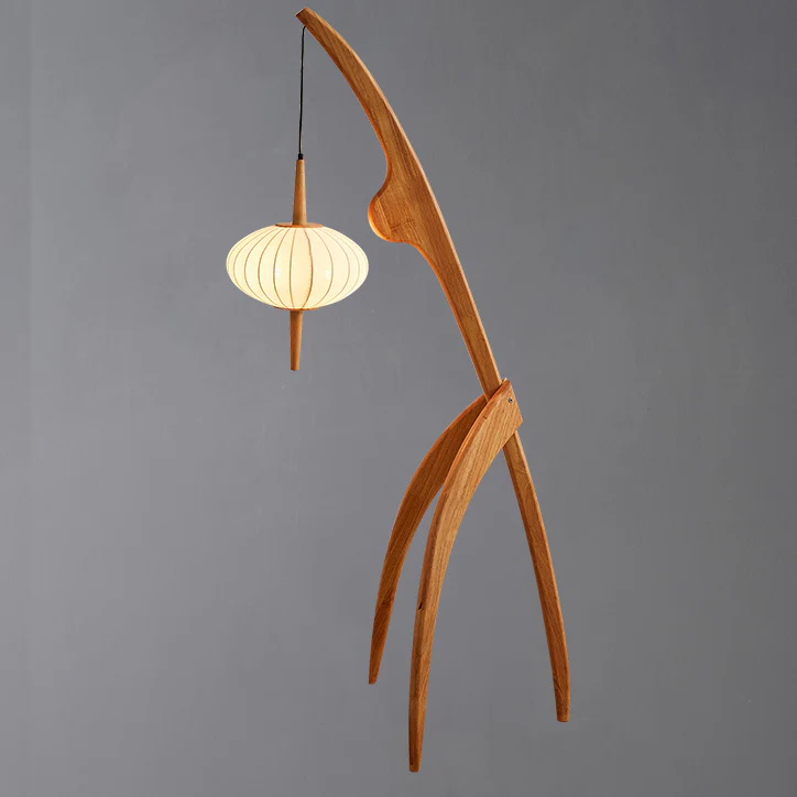 WOMO Flying Saucer Tripod Wood Floor Lamp-WM7136 - Image 22