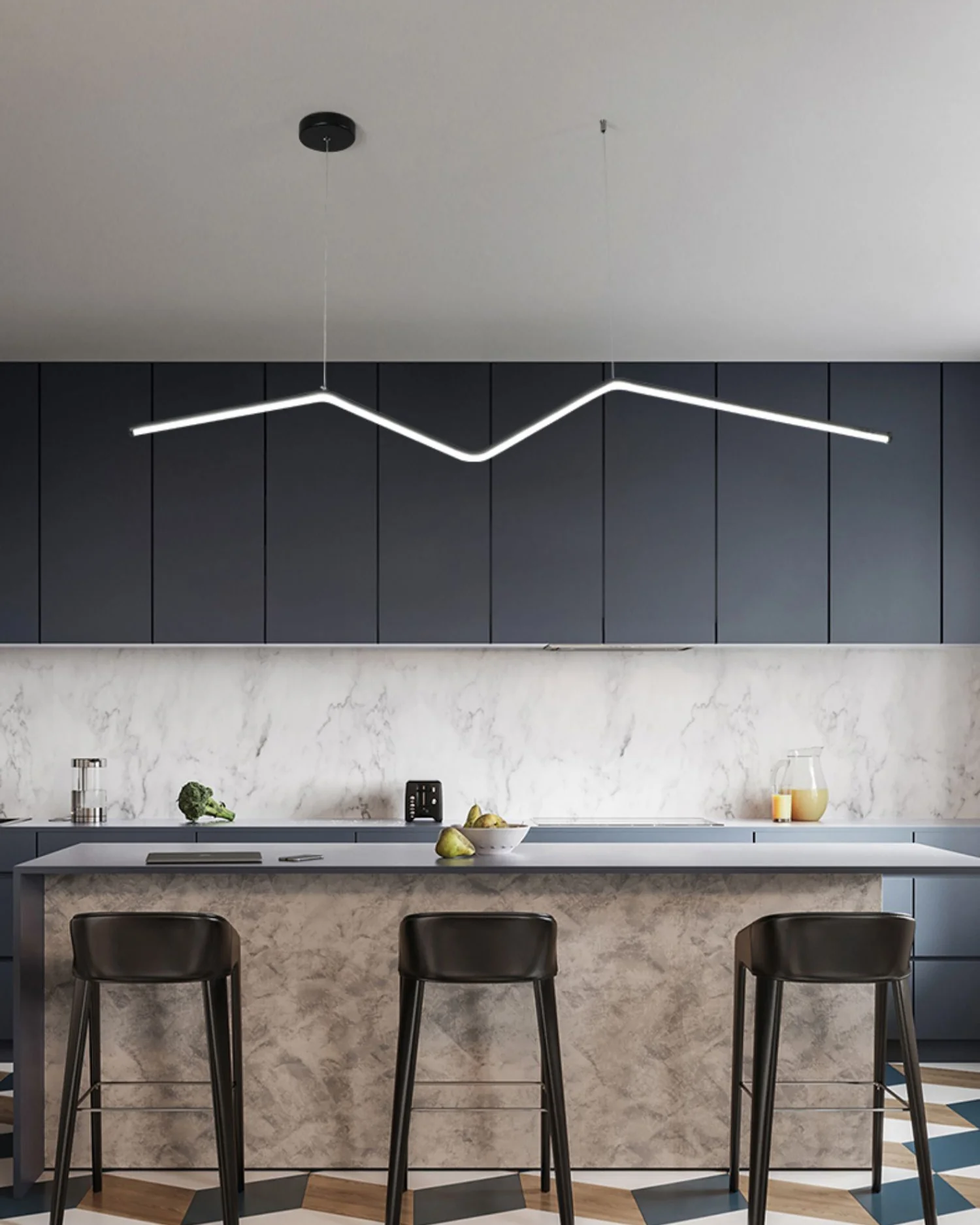 WOMO Zigzag Linear Pendant light-WM2638 - Image 8