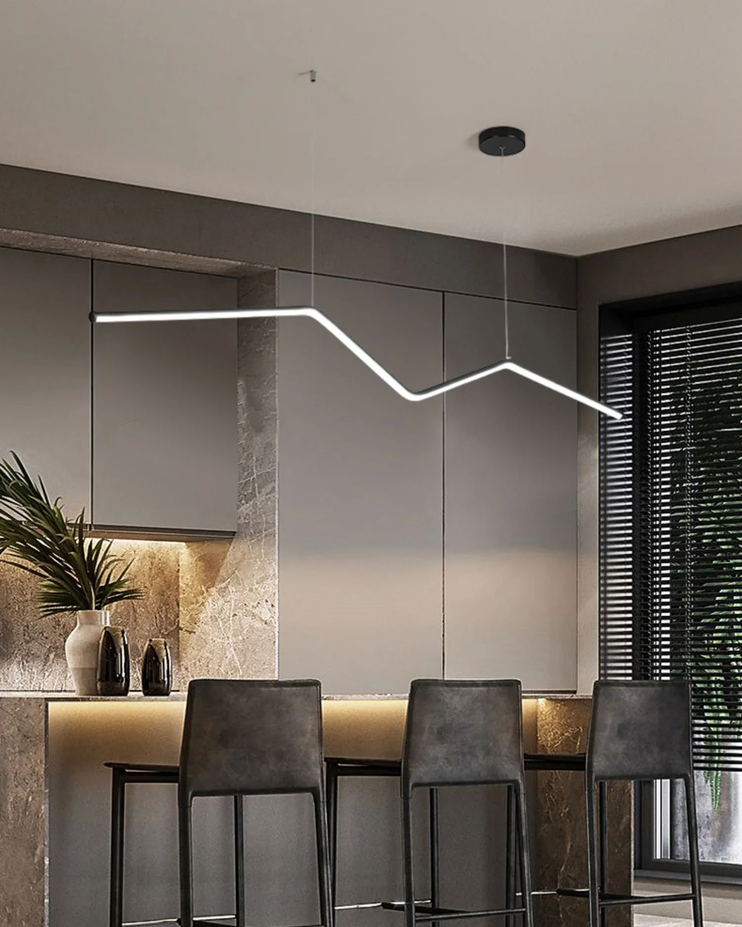 WOMO Zigzag Linear Pendant light-WM2638 - Image 9